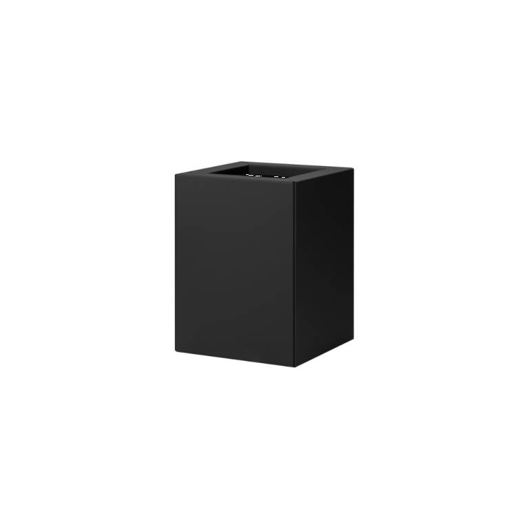 Kunsthars gekleurde kubus voor binnen en buiten, 25 x 25 x 25 cm, wit, wasbaar en duurzaam. Gemaakt in Italië