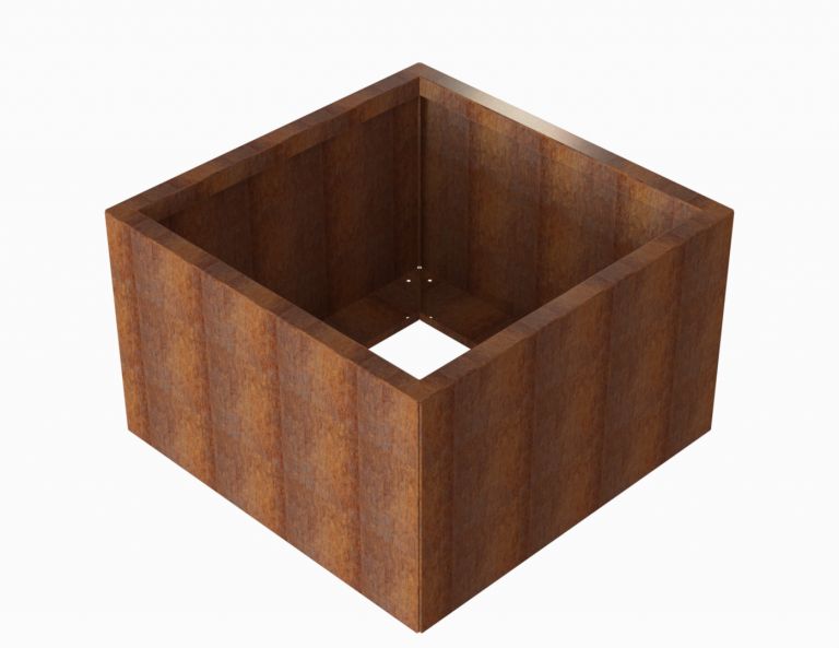 Bloembak Module+ 240x240x56 cm - Corten | KPS Delft