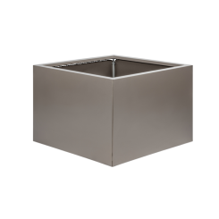 Bloembak vlak 60 cm hoog - Taupe