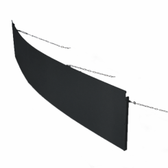 Forsento Borderpaneel flex 220x28 cm - Grafiet Zwart
