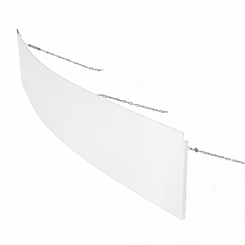 Forsento Borderpaneel flex 220x56 cm - Wit