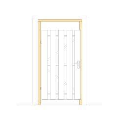 Vuren Deurkozijn 160x210 (incl. bevestigingsmaterialen)
