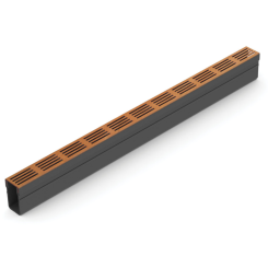 ACO Slim-Line 100 cm + Corten designrooster