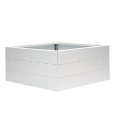 Bloembak Modulair poedercoat WIT 300x300x42 cm