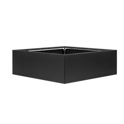 Bloembak vlak 120x120x60 cm - Grafiet Zwart