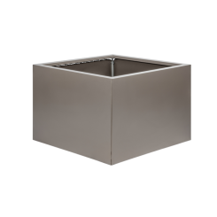 Bloembak vlak 40 cm hoog - Taupe