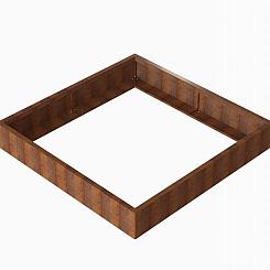 Bloembak Module+ vierkant 28 cm hoog - Corten