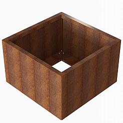 Plantenbak Module+ vierkant 56 cm hoog - Corten