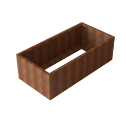 Plantenbak  Module+ rechthoek 56 cm hoog - Corten