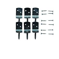 L-Beslag RVS Zwart (4 stuks)