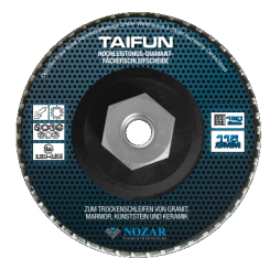 Taifun diamant lamellenschijf D115/M14 K120 zwart