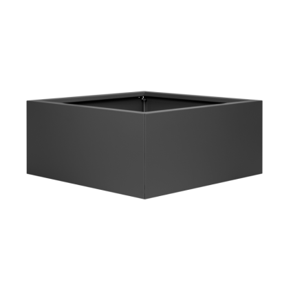 Bloembak vlak -  90x90x40 cm - Antraciet