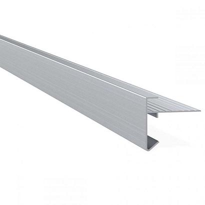 Aluminium daklijst zilverkleurig 45x45x2500 mm