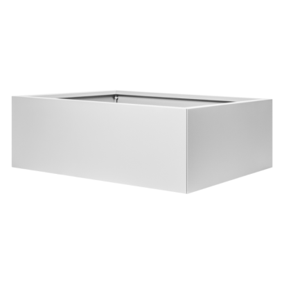 Bloembak vlak 120x120x60 cm - Wit