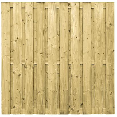 Vuren Scherm Recht Hor./Vert. 19 Planks - 180x180