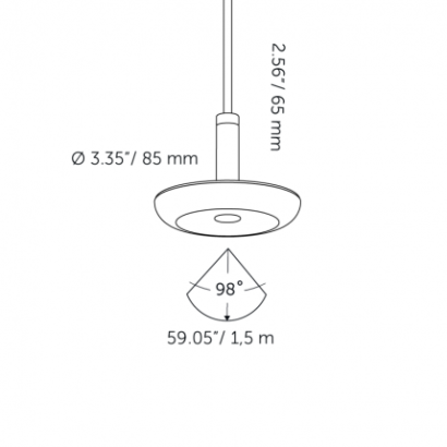 SWAY PENDANT 100-230V Pearl Grey