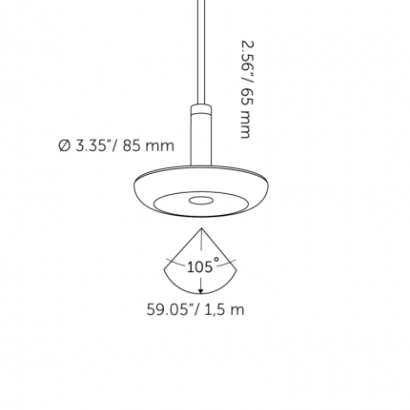 SWAY PENDANT 100-230V DUO Black