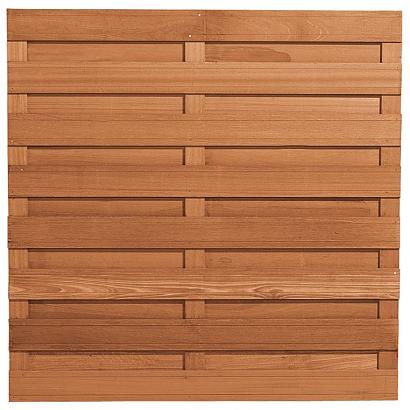 Bangkirai Scherm Recht Hor./Vert. - 180x180