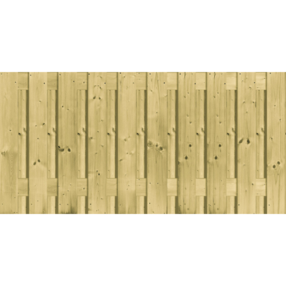 Grenen Scherm Recht Hor./Vert. 21 planken - 90x180 (t.b.v. betonschutting)