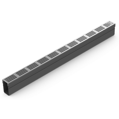 ACO Slim-Line 100 cm + Blank aluminium rooster