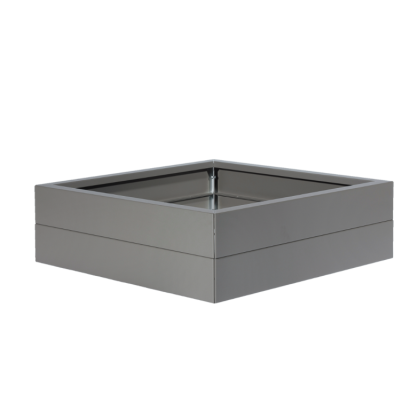 Bloembak Modulair poedercoat TAUPE 120x120x28 cm