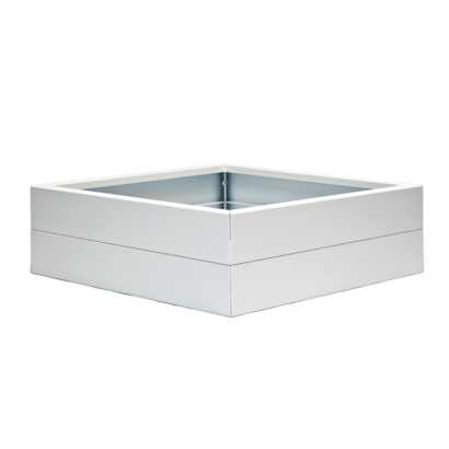 Plantenbak Modulair poedercoat WIT 120x120x28 cm
