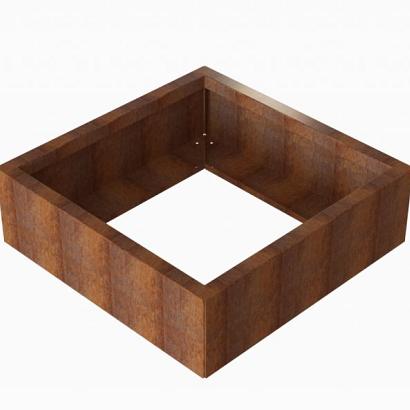 Bloembak Module+ 360x360x28 cm - Corten