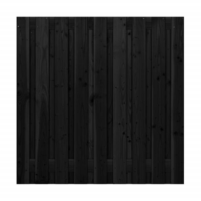 Vuren Scherm Zwart 180x180