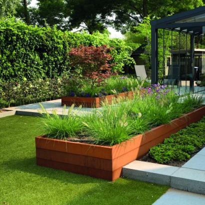 Bloembak Modulair CORTEN 240x180x42 cm