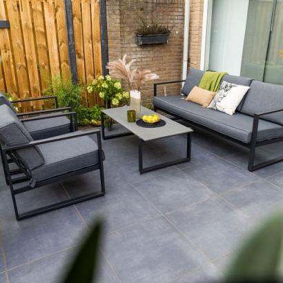 GeoCeramica® Entrée 60x60x4 - Flow Black