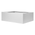 Bloembak vlak 120x120x60 cm - Wit