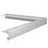 Aluminium buitenhoek zilverkleurig incl. verbindingsstuk 45X45X500 mm