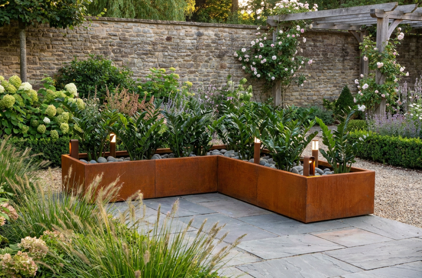 Module+ keerwanden en plantenbakken